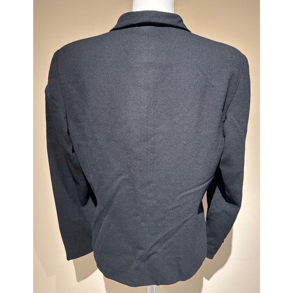 Talbots Black Blazer 100% Pure New Wool Size 12 - Picture 2 of 5
